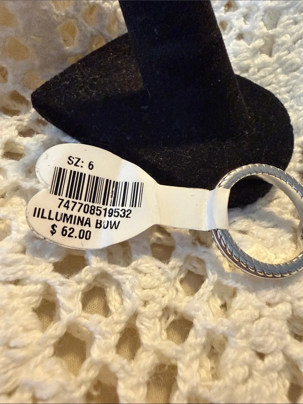 Brighton Silver Crystal Pave Disc Stackable Ring - Picture 5 of 12